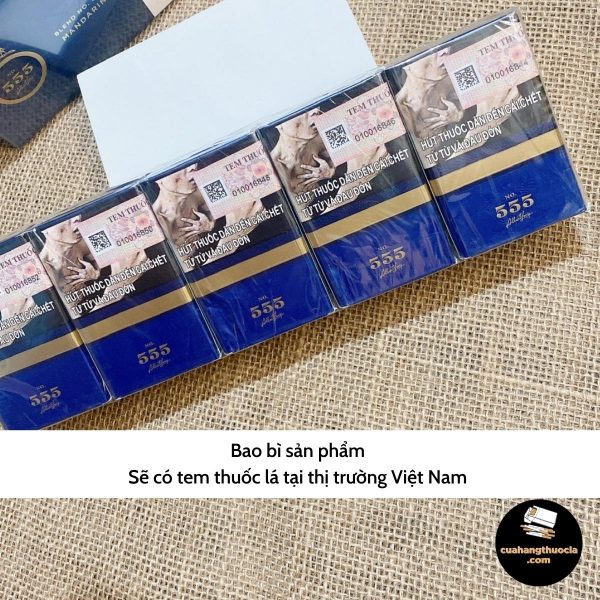 Giá bán thuốc lá ba số 555 Việt Nam bao nhiêu tiền